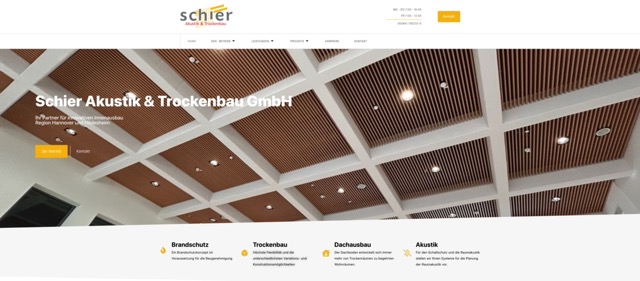 Website für Schier Trockenbau