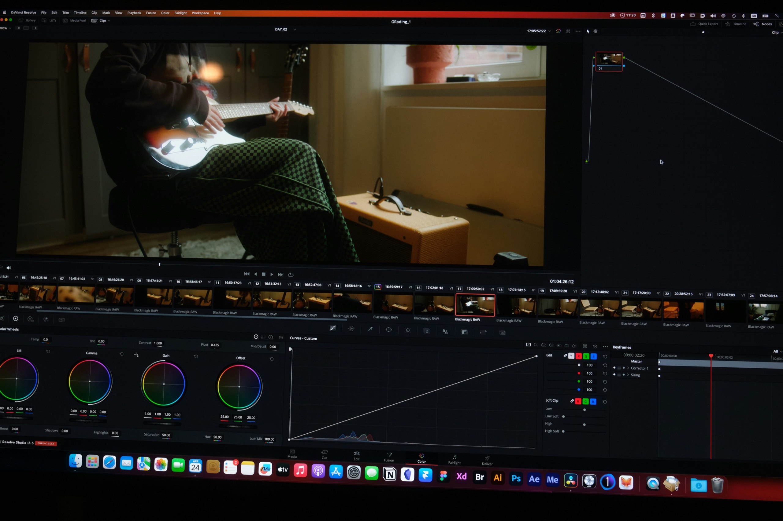 Postproduktion und Color Grading in DaVinci Resolve