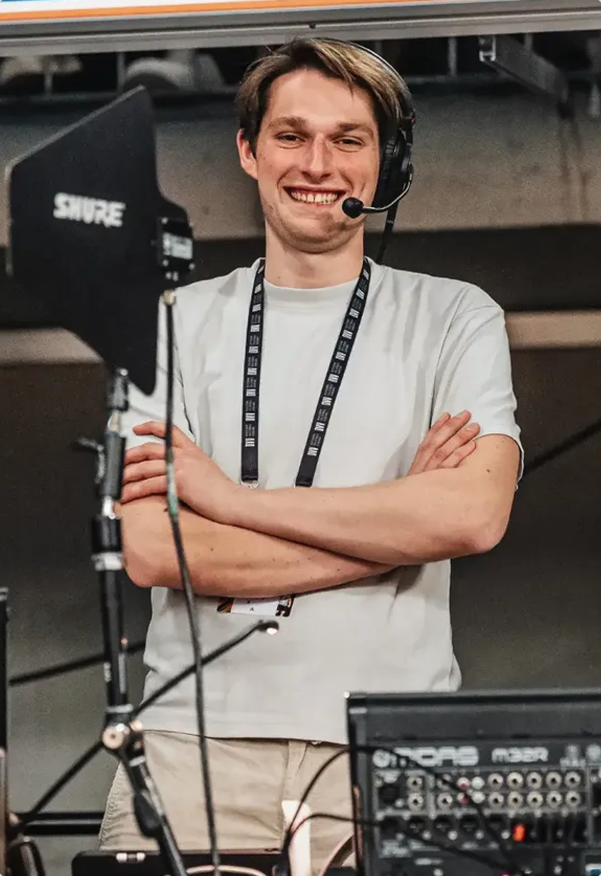 Teammitglied bei einer Produktion