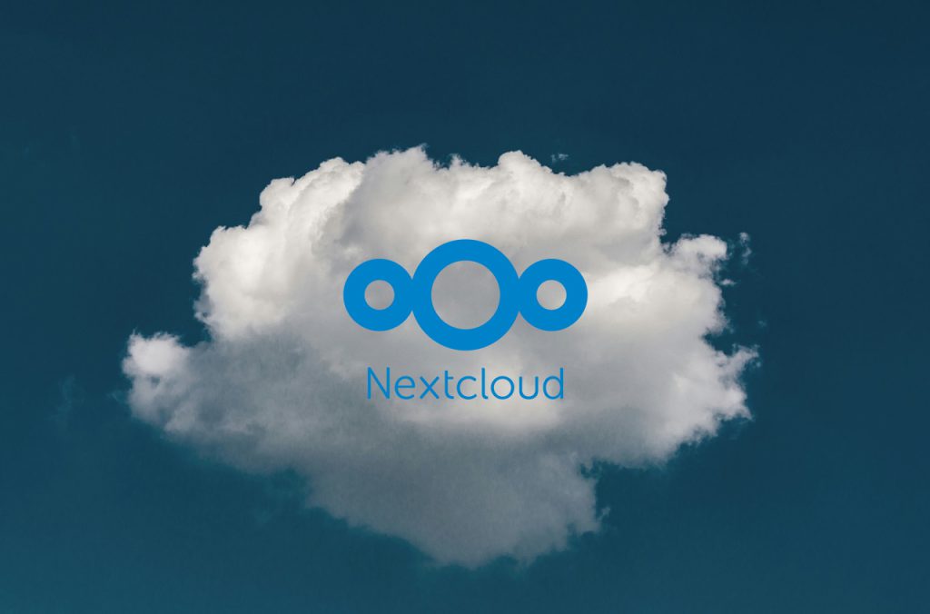 Nextcloud-Logo vor einer Wolke